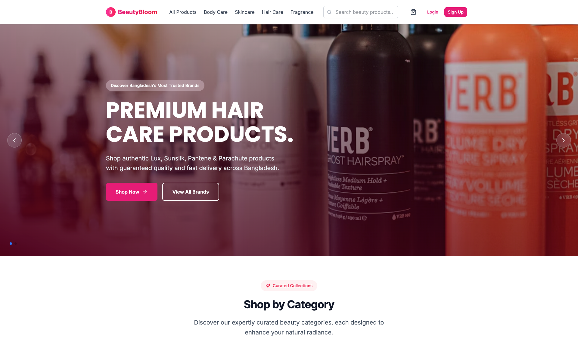 BeautyBloom Small Business E-commerce Website